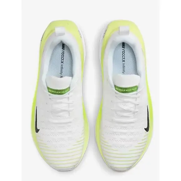 Nike InfinityRN 4 White/Yellow Volt Mens Marathon Running  display picture 1
